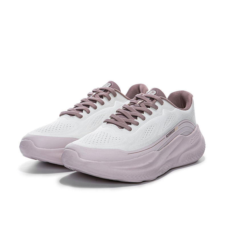 Erke Sofa Cushioning Breathable Rebound Low top Casual Running Shoes Women’s White Gray