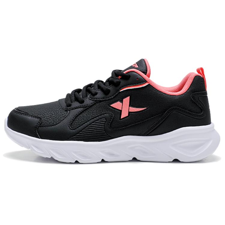XTEP Cushioning Waterproof Lightweight Low top Casual Running Shoes Women’s Black Vibrant Pink
