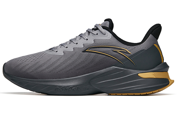 Anta DuCi1 Comfortable Slip Resistant Cushioning Abrasion Resistant Breathable Low top Running Shoes Men's Gray Black