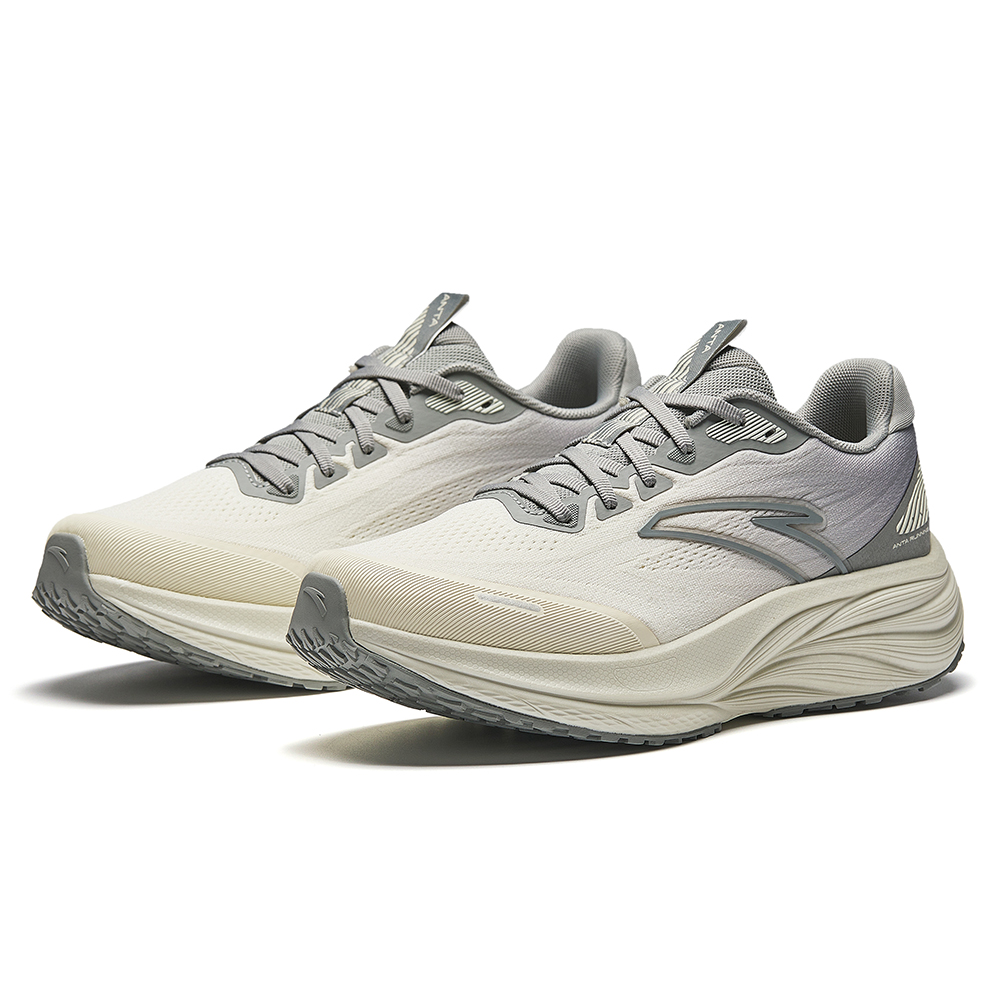 Anta Cushioning Anti-Slip Wear-Resistant Breathable Height Increasing Low-Top Casual Running Shoes Men’s Greige