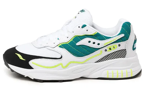 Saucony 3D Grid Hurricane White Green Lime