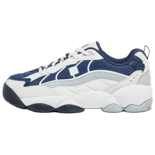 FILA Wavy Spaghetti Comfortable Abrasion Resistant Low top Casual Shoes Unisex Blue White