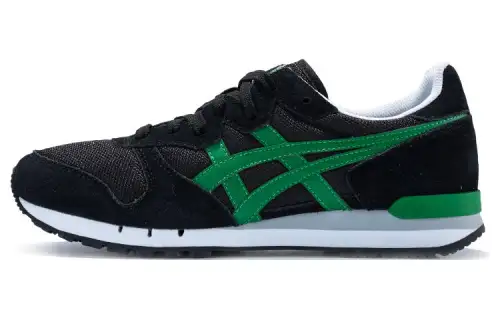 Onitsuka Tiger Alvarado Cushioning Slip Resistant Low top Running Shoes Unisex Black Green