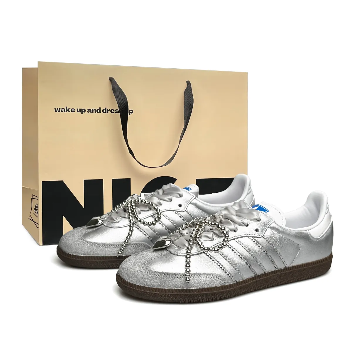Adidas Originals SAMBA OG Lightweight Breathable Low top Skateboard Shoes Unisex Silver