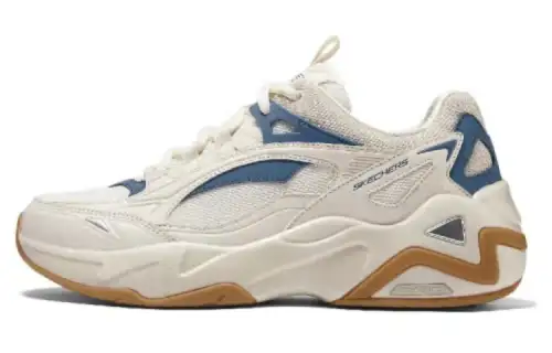 Skechers D'LITES HYPER BURST Low top Casual Running Shoes Men's White Blue