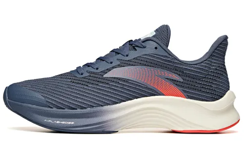 Anta Edge Comfortable Cushioning Slip Resistant Abrasion Resistant Low top Running Shoes Men's Light Ink Blue