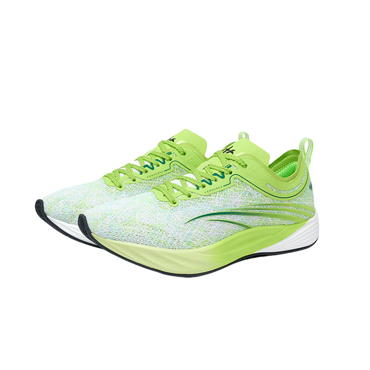 FENHUAKE Cushioning Slip Resistant Abrasion Resistant Low top Full Length Carbon Plate Running Shoes Unisex Green