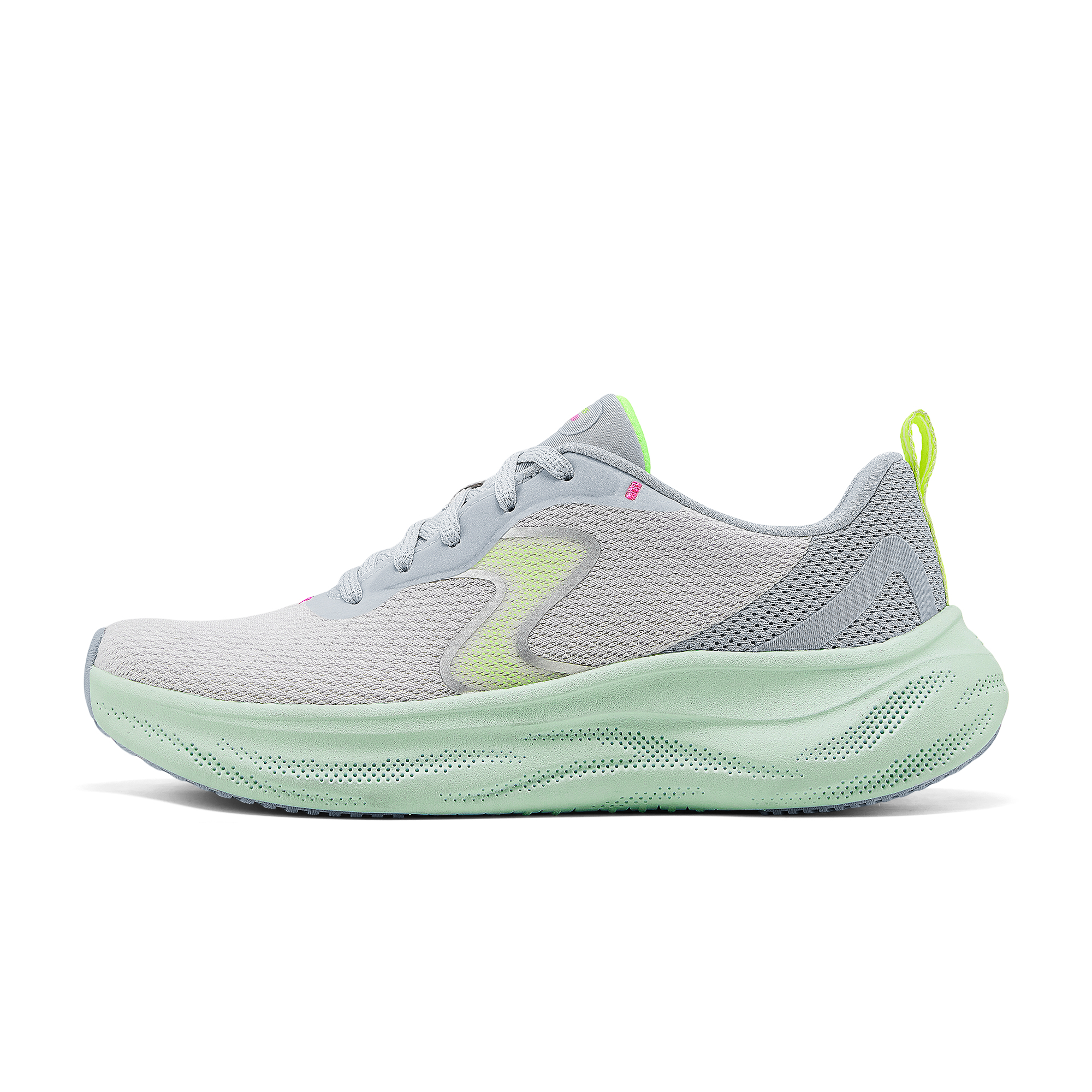 Skechers Skech Cloud Fabric Breathable Low top Casual Running Shoes Women’s Gray Green