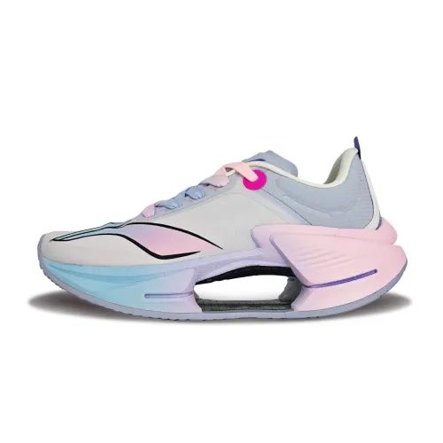 Li Ning Shadow 3 Essential Cushioning Slip Resistant Abrasion Resistant Low top Casual Running Shoes Men's Pink Purple