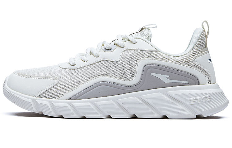 Erke Lightweight Abrasion Resistant Low top Running Shoes Men’s White Gray