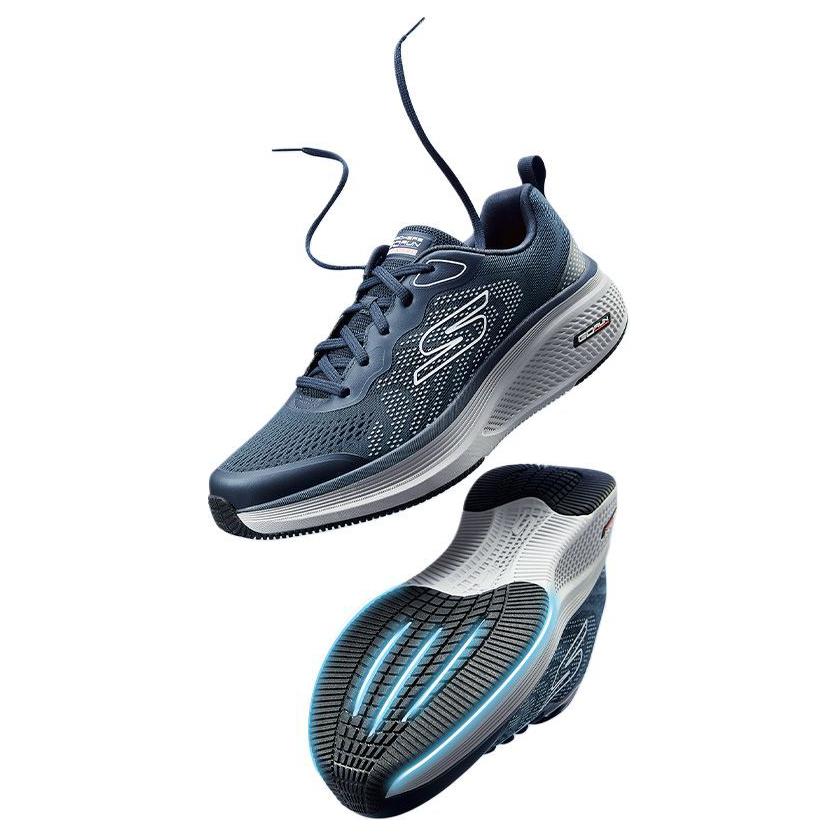 Skechers GO RUN Elevate 2.0 Lightweight Cushioning Breathable Low top Running Shoes Men’s Army Blue