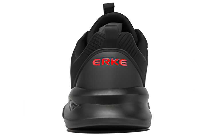 Erke Shock Absorbers Slip Resistant, Abrasion Resistant, Breathable Low Top Running Shoes Men’s Black Red