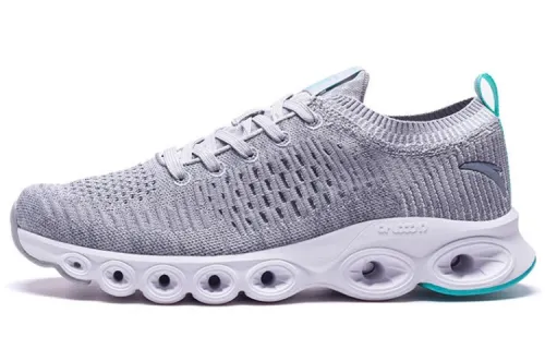 Anta Comfortable Cushioning Breathable Abrasion Resistant Slip Resistant Low top Running Shoes Men's Gray