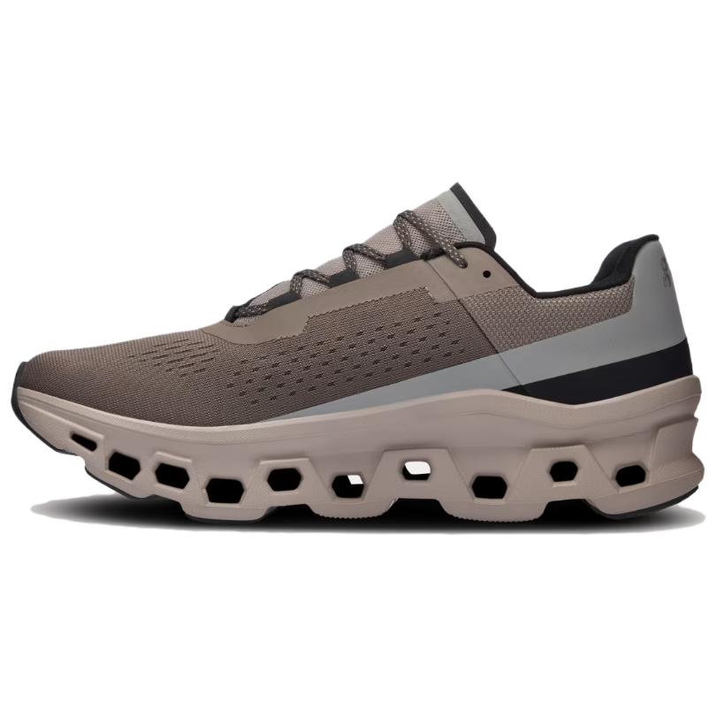On CloudmOnster Running Shoes Men Low-top Light Brown