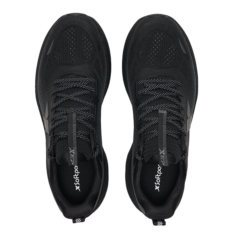 XTEP Cushioning Slip Resistant Low top Casual Training Running Shoes Men’s Black