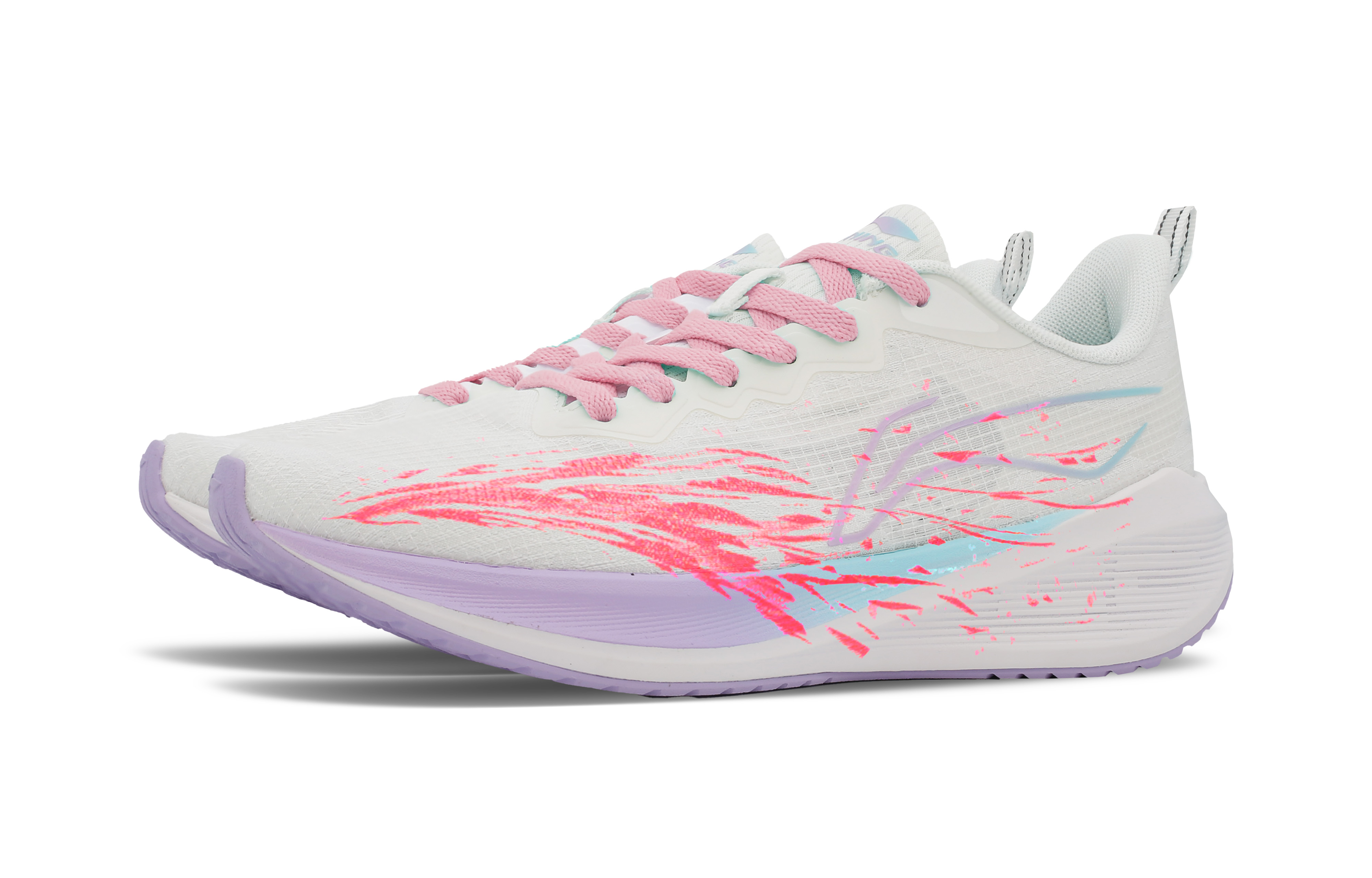 Li Ning Wuyue Cushioning Slip Resistant Breathable Low top Casual Running Shoes Women’s Peach
