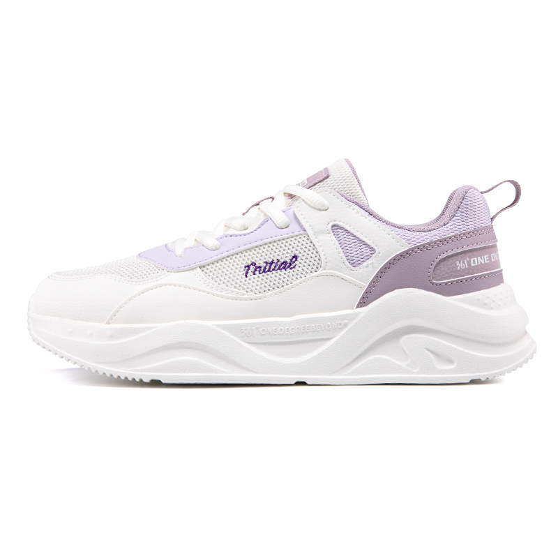 361° Cushioning Slip Resistant Low top Casual Running Shoes Women’s White Purple