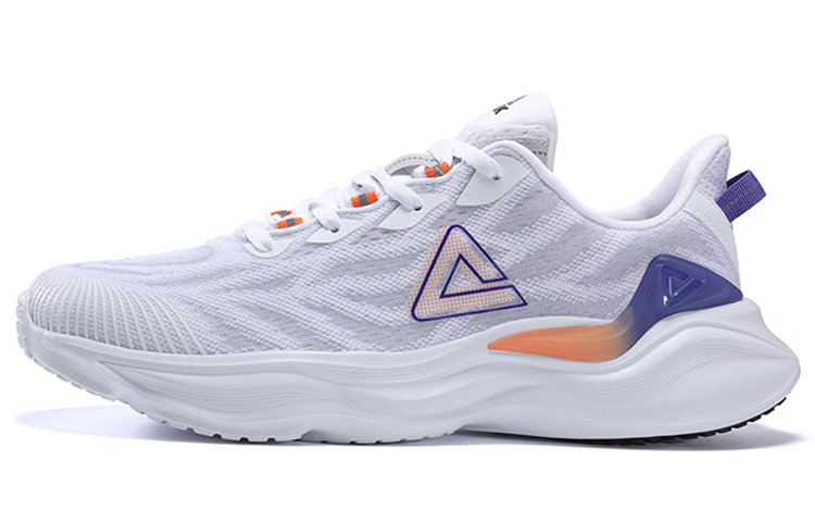 PEAK Comfortable Cushioning Slip Resistant Abrasion Resistant Low top Running Shoes Men’s White