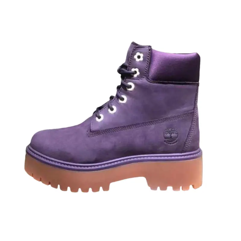 Timberland Comfortable Short Combat Boots Women's Purple