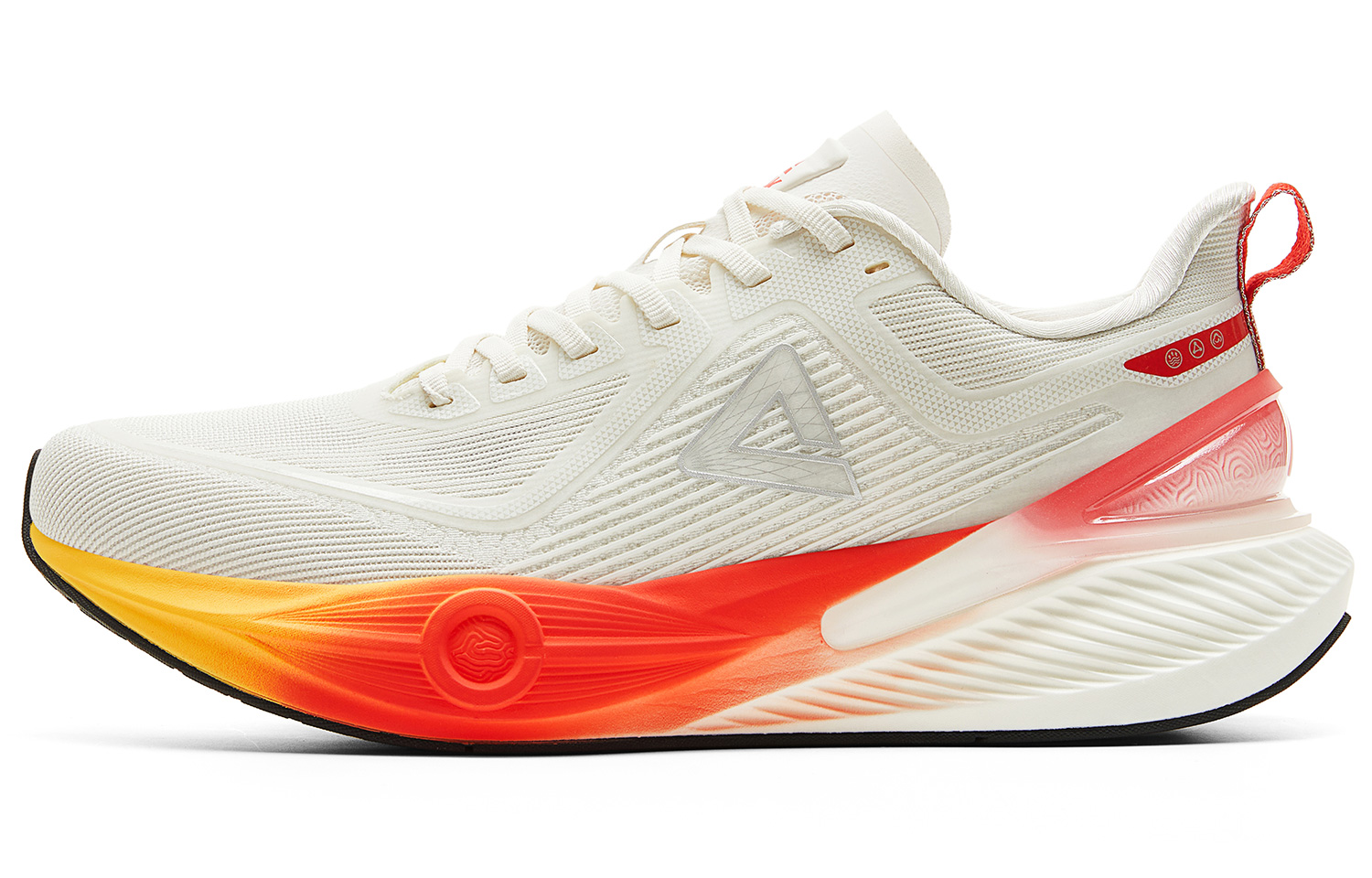 PEAK Taichi 7.0 PRO Cushioning Slip Resistant Abrasion Resistant Low top Training Running Shoes Men’s Ivory Red