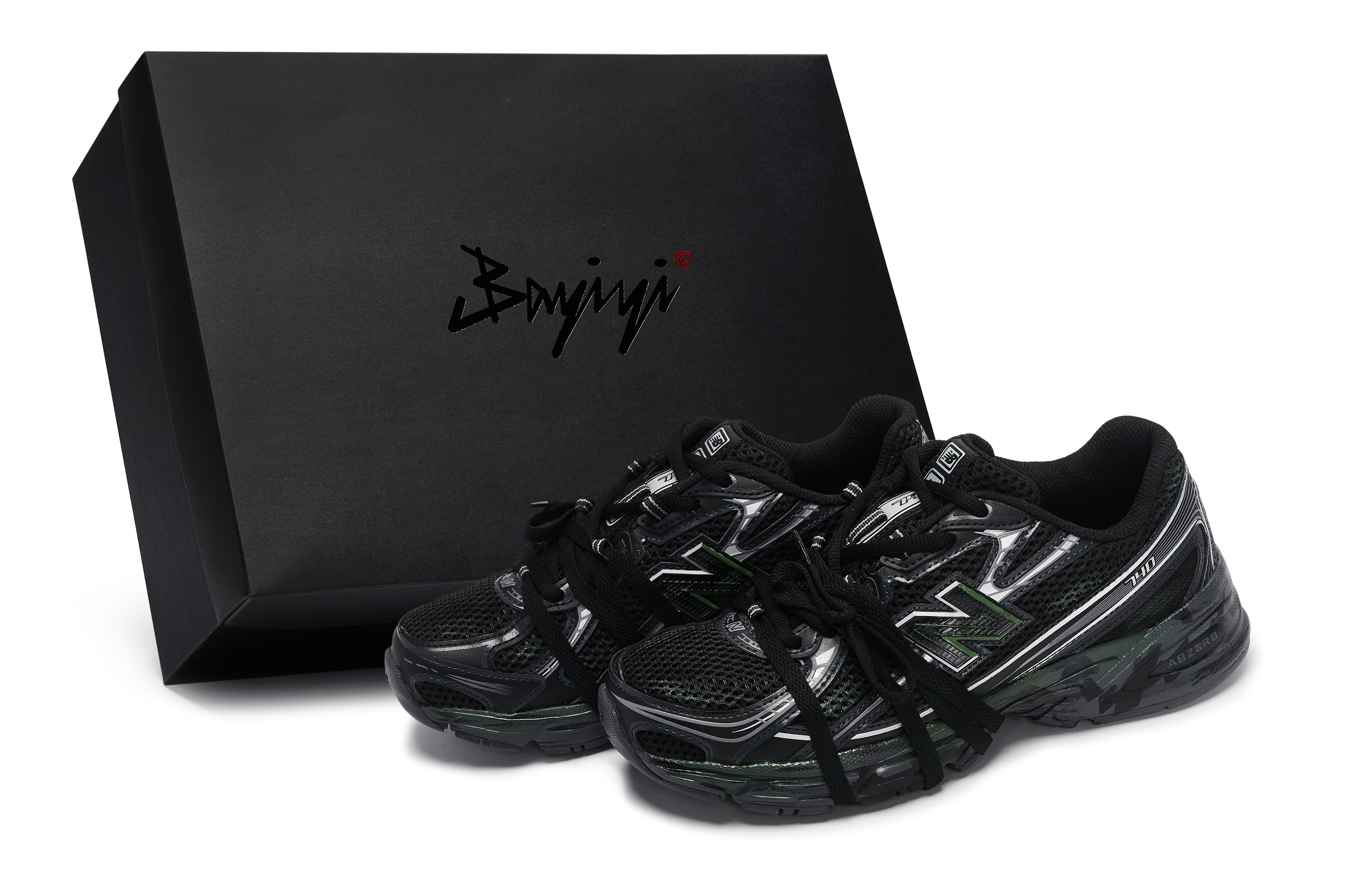 New Balance NB 740 Abrasion Resistant Abrasion Resistant Low top Running Shoes Unisex Black Silver Green
