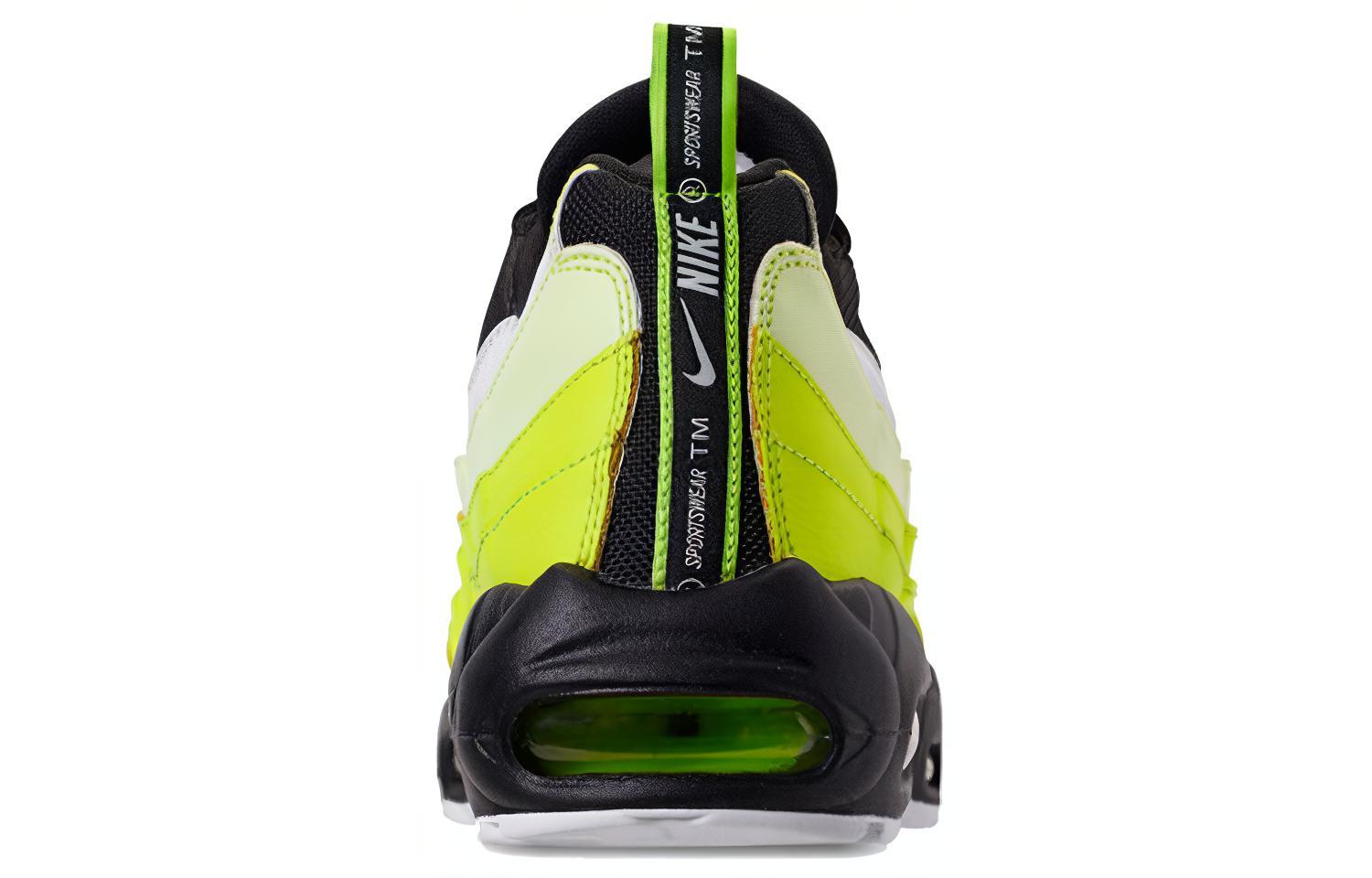 Мужские кроссовки Nike Air Max 95 (бело-зеленый) — 荧光绿/黑/白 — фото 6