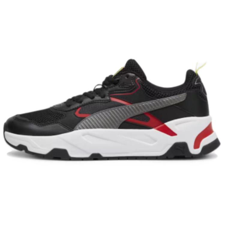 PUMA Scuderia Ferrari Cushioning, Wear Resistant Low top Running Shoes Men's Black Red