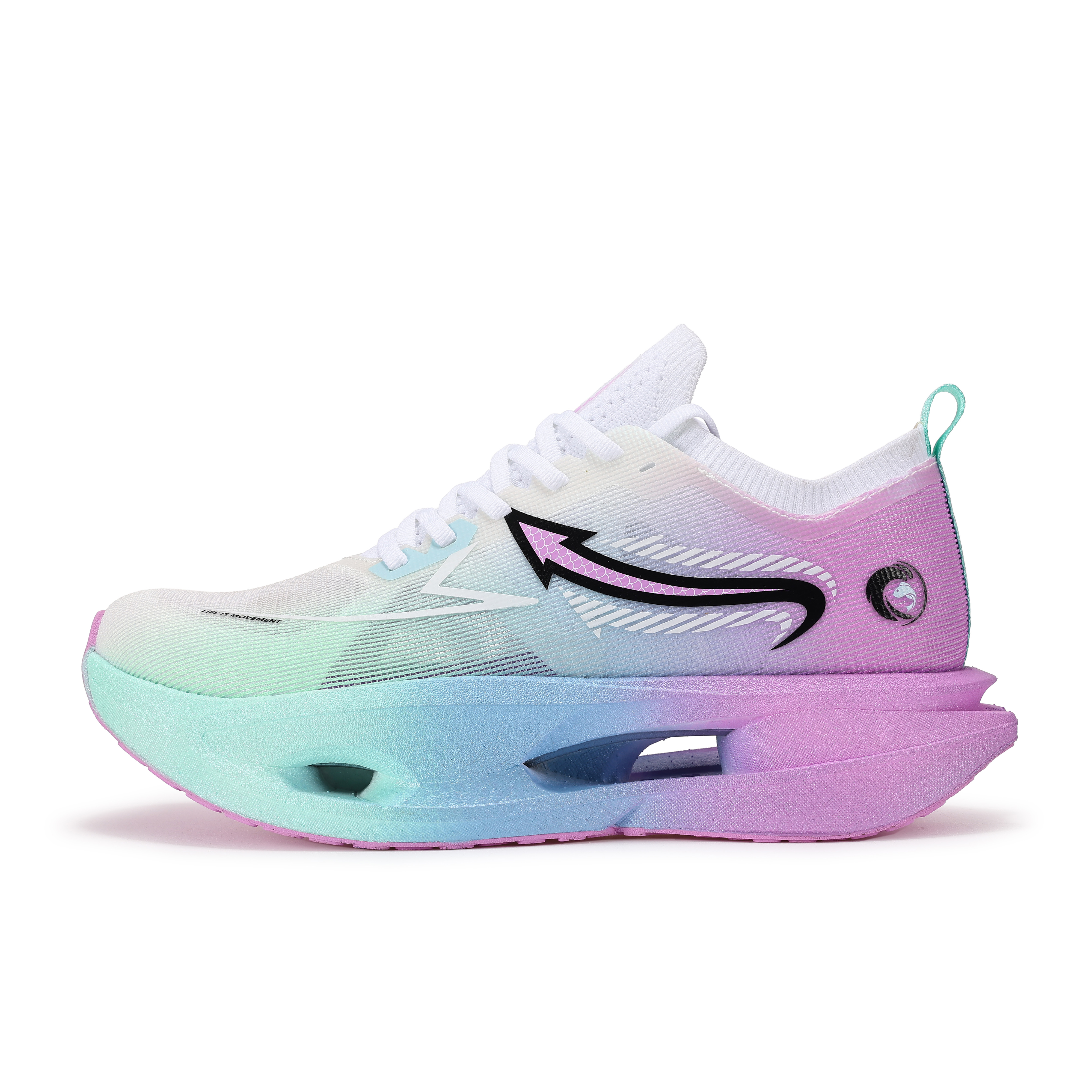 JINGYE Low top Racing Running Shoes Unisex Pink Blue Swift Wind