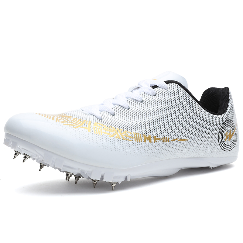 Binary Cushioning Slip Resistant Abrasion Resistant Lightweight Low top Running Shoes Unisex White Gold