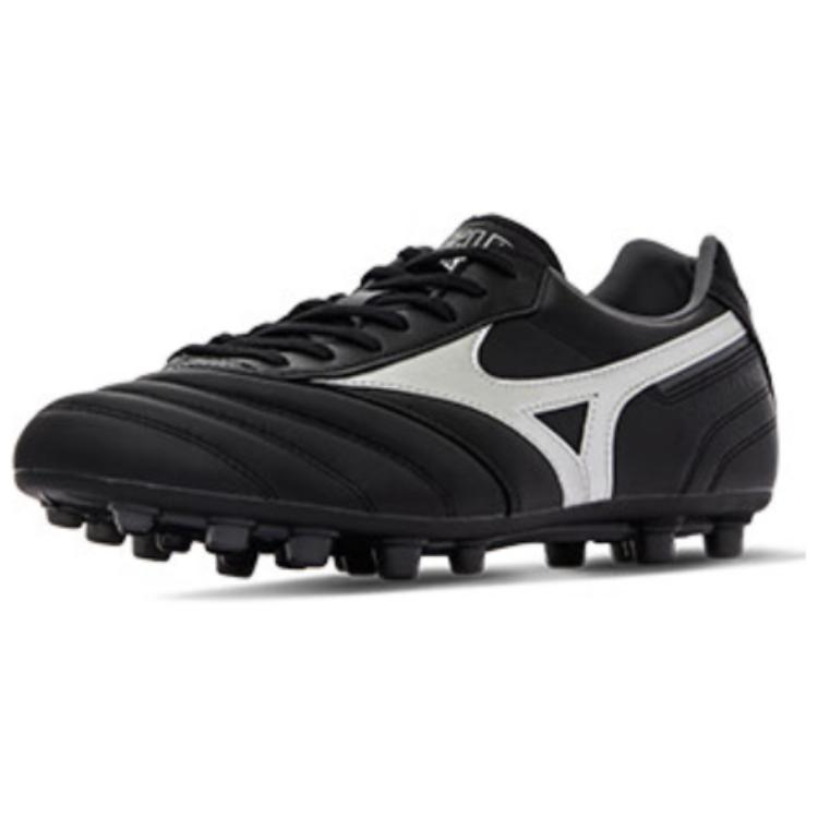 Mizuno Morelia AG Artificial Ground Slip Resistant Abrasion Resistant Soccer Shoes Men’s Black Silver Gray