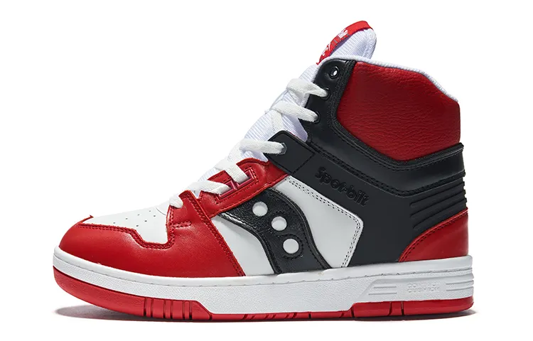 Saucony Sonic High Beams High top Running Shoes Unisex White Red Black