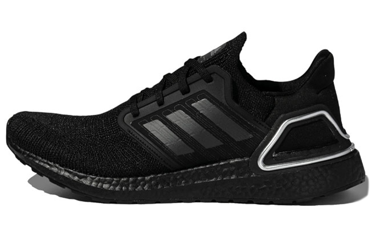 Adidas ULT BOOST comfortable, versatile and multi-functional fabric shock-absorbing, non-slip, breathable and resilient low-top casual running shoes, same style for men and women, black and silver