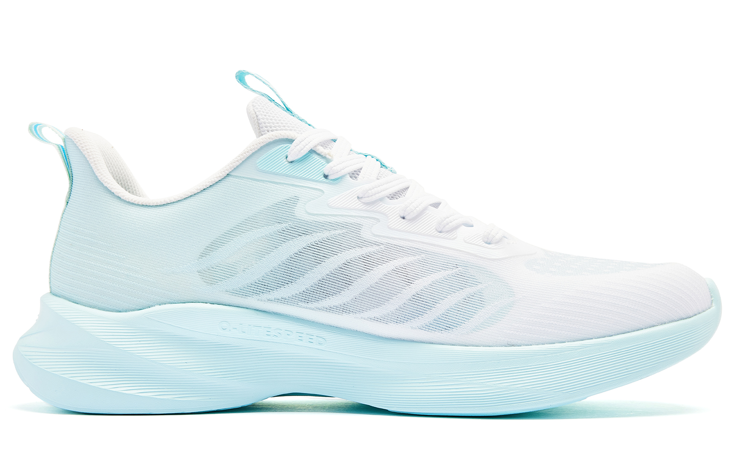 QIAODAN Light Speed LITE Breathable And Lightweight Low top Q LITESPEED Technology Running Shoes Men’s White Blue