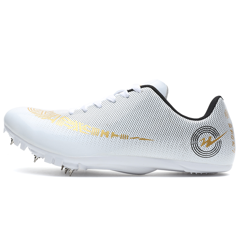 Binary Cushioning Slip Resistant Abrasion Resistant Lightweight Low top Running Shoes Unisex White Gold