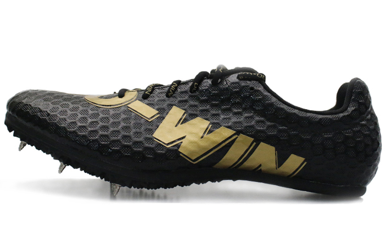 DO WIN Cushioning Slip Resistant Abrasion Resistant Low top Sprint Running Shoes Unisex Black Gold