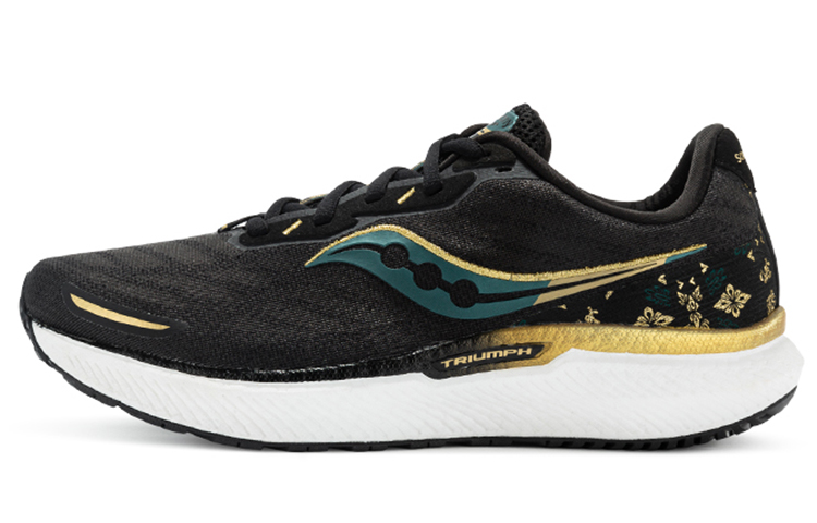Кроссовки Saucony Triumph 19 (черно-золотые)