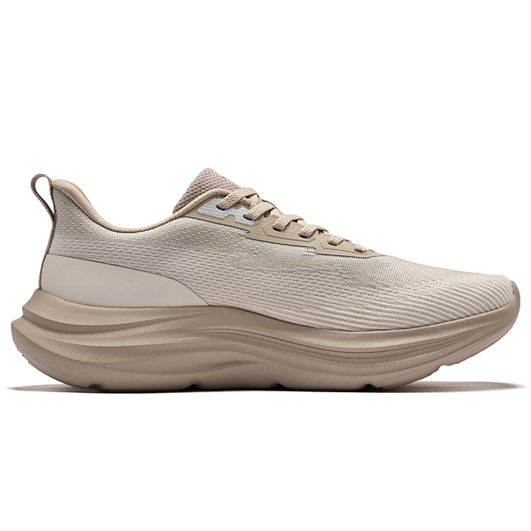 Erke Cloud Motion V2 Comfortable Cushioning, Wear Resistant Low top Casual Running Shoes Men’s Light Linen Eggnog Gray