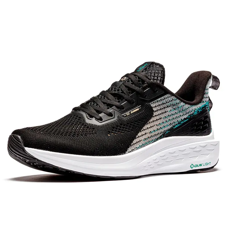 361° FlyFish Breathable Low top Running Shoes Men’s Black Green