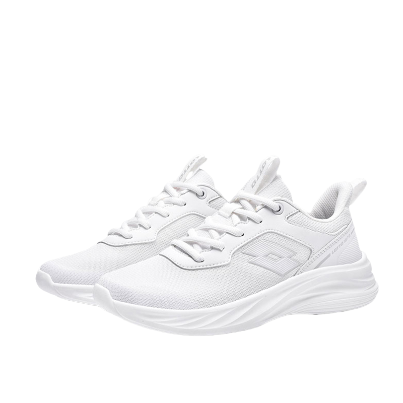 LOTTO Comfortable Textile, Synthetic Leather Breathable And Lightweight Low top Running Shoes Women’s White