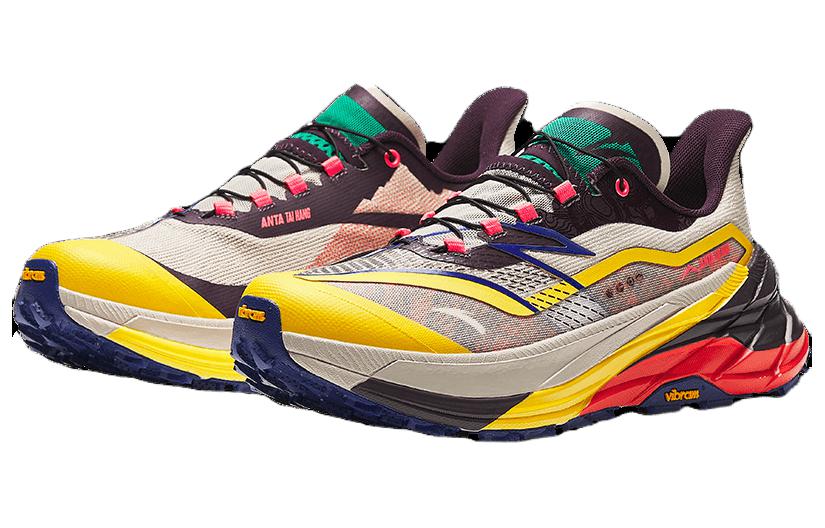 Anta Cushioning, Wear Resistant Low top Running Shoes Men’s White Yellow