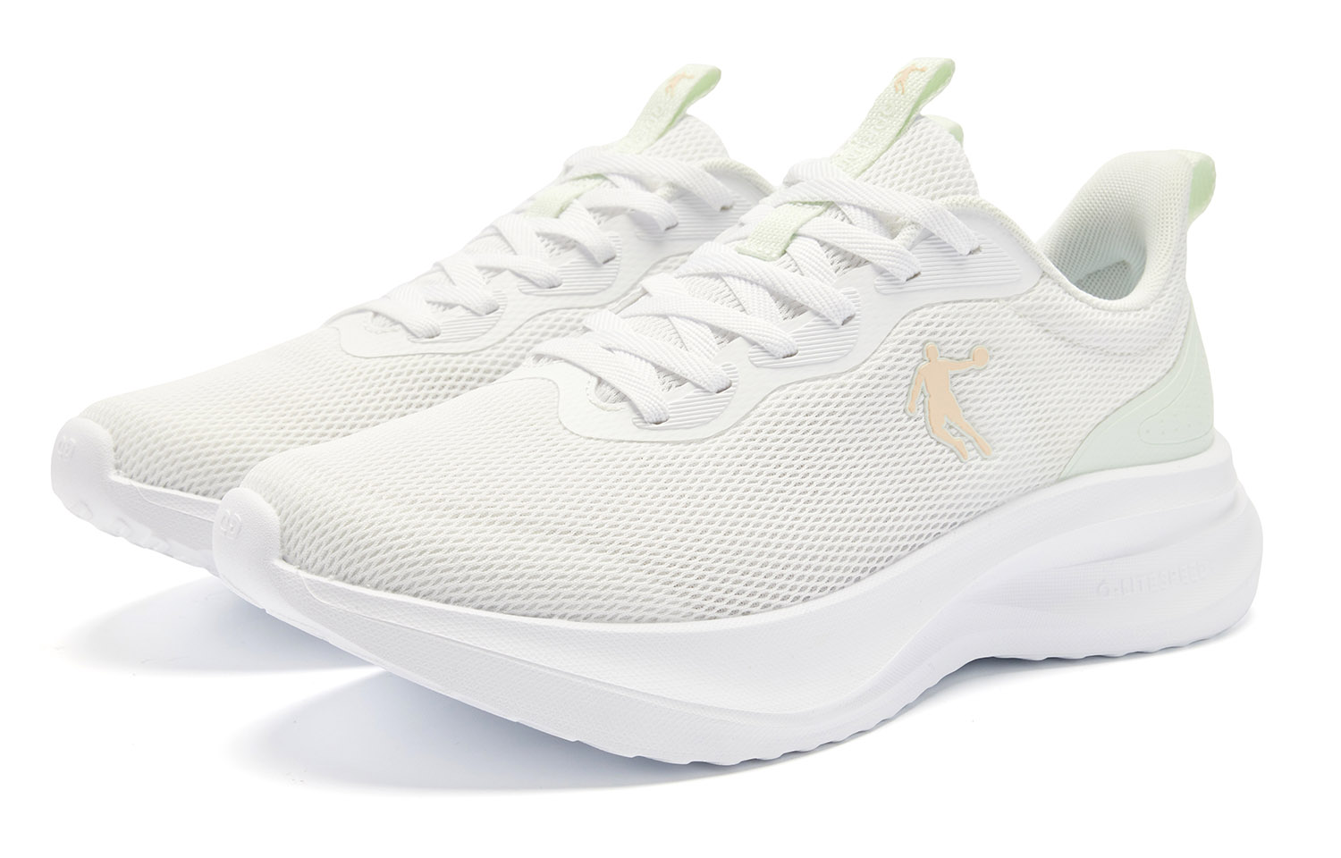 QIAODAN Fabric Low top Q LITESPEED Technology Running Shoes Women’s White