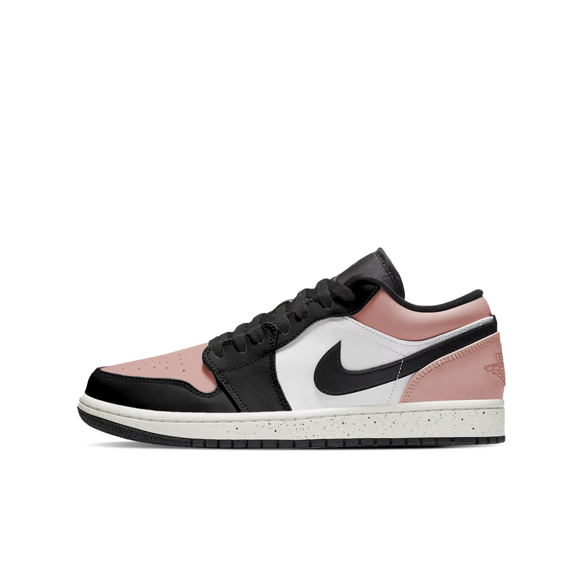 Jordan Air Jordan 1 Wear resistant And Lightweight Low top Skateboard Shoes Unisex Black White Pink