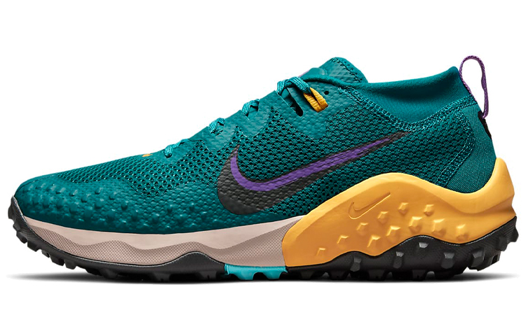 Мужские кроссовки Nike Wildhorse 7 (зелено-желтые)