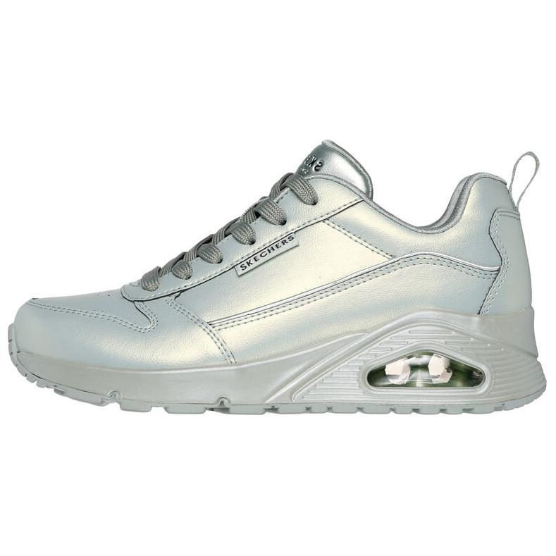 Skechers Uno Abrasion Resistant Abrasion Resistant Low top Casual Shoes Women's Bright Silver