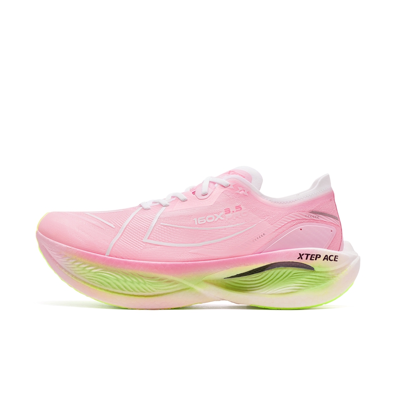 XTEP 160X 3.5PRO Low top Carbon Plate Marathon Training Race Running Shoes Men’s Pink White