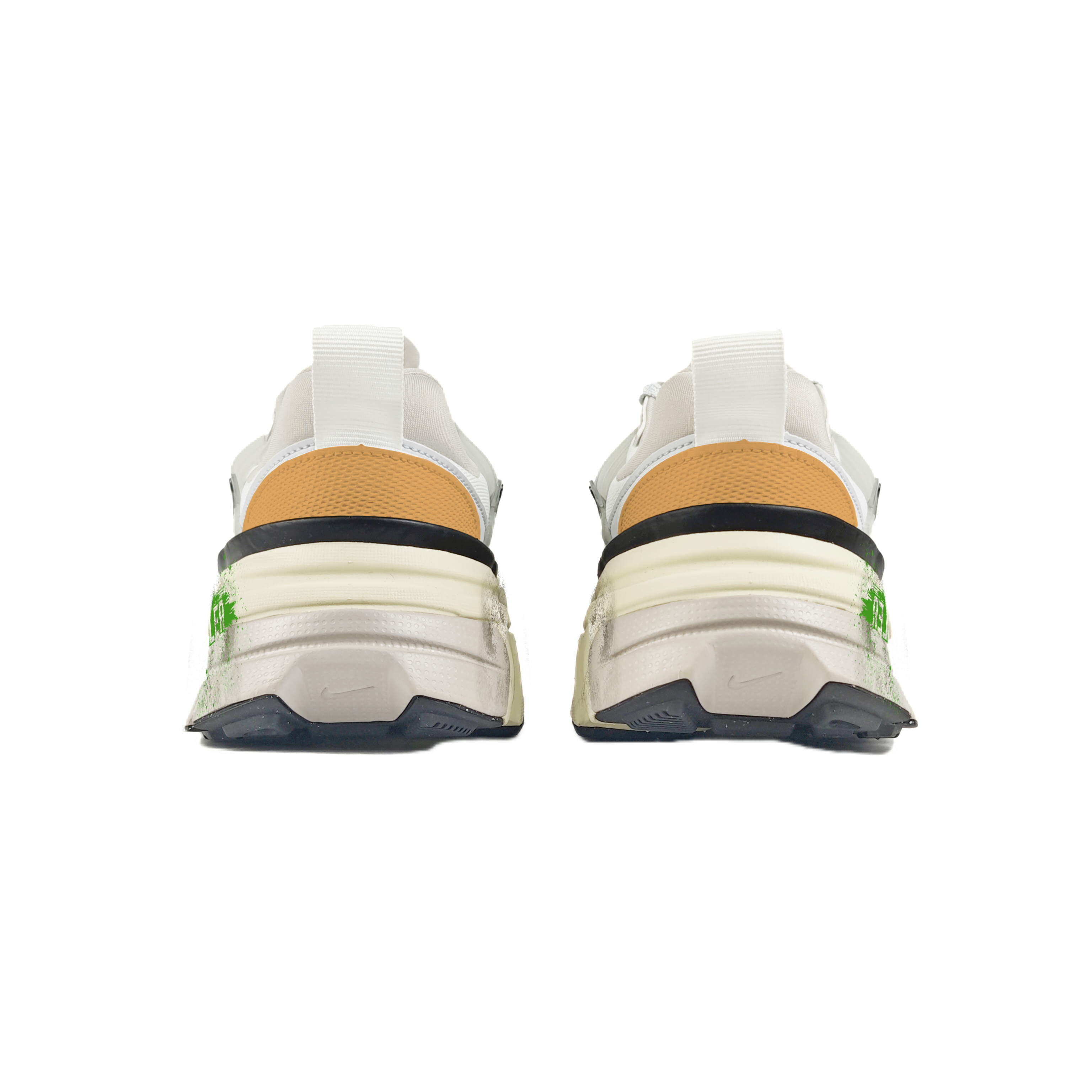 Nike V2K Run Abrasion Resistant Low top Running Shoes Women’s White Yellow Green