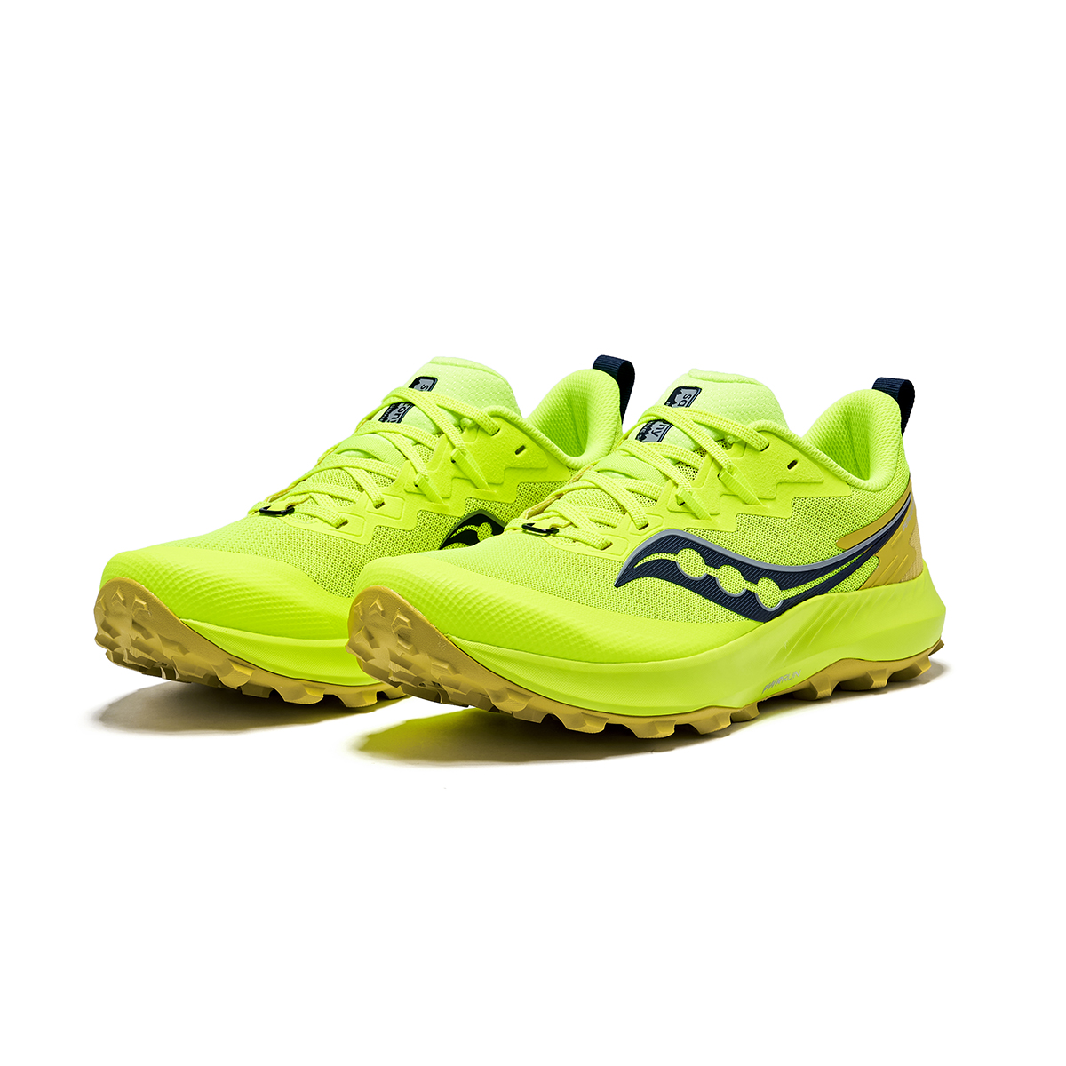 Saucony PEREGRINE 14 Low top Running Shoes Men’s Neon Green Blue