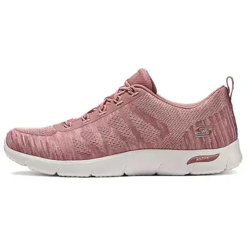 Skechers SPORT ACTIVE Cushioning Abrasion Resistant Lightweight Low top Running Shoes Women's Dark Red Pink