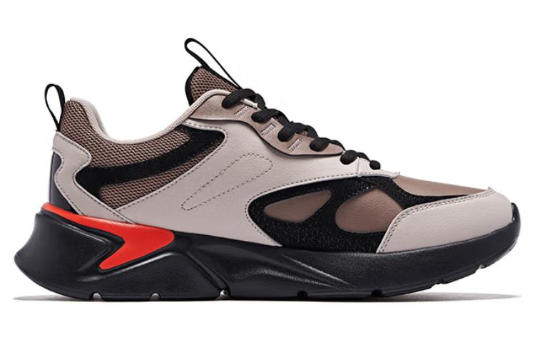 QIAODAN Comfortable Cushioning Slip Resistant Breathable Low top Running Shoes Men’s Gray Black Umber