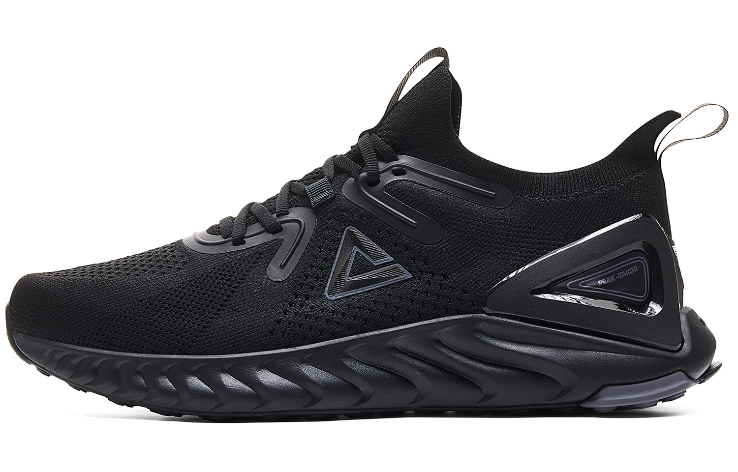 PEAK Taichi 1.0 Plus Slip Resistant Abrasion Resistant Low top Casual City Commuting Running Shoes Men’s All Black